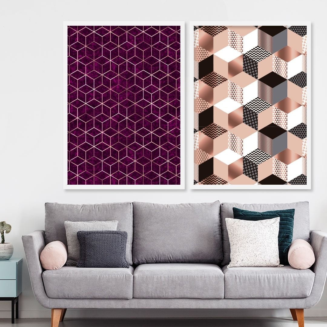 Abstract Wall Art Duo