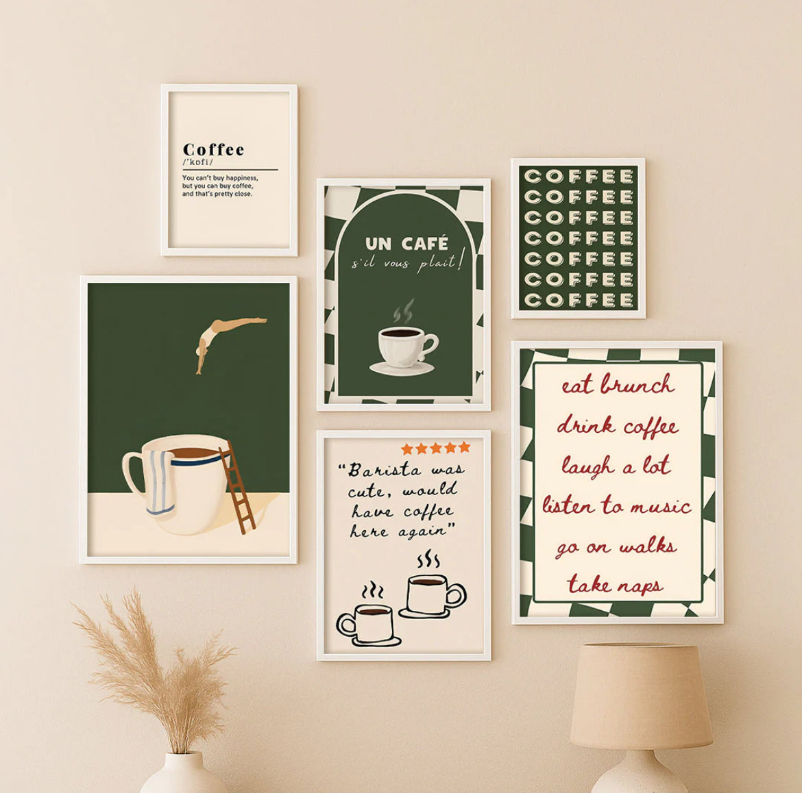 Brewed Bliss Set - Set of 6frames