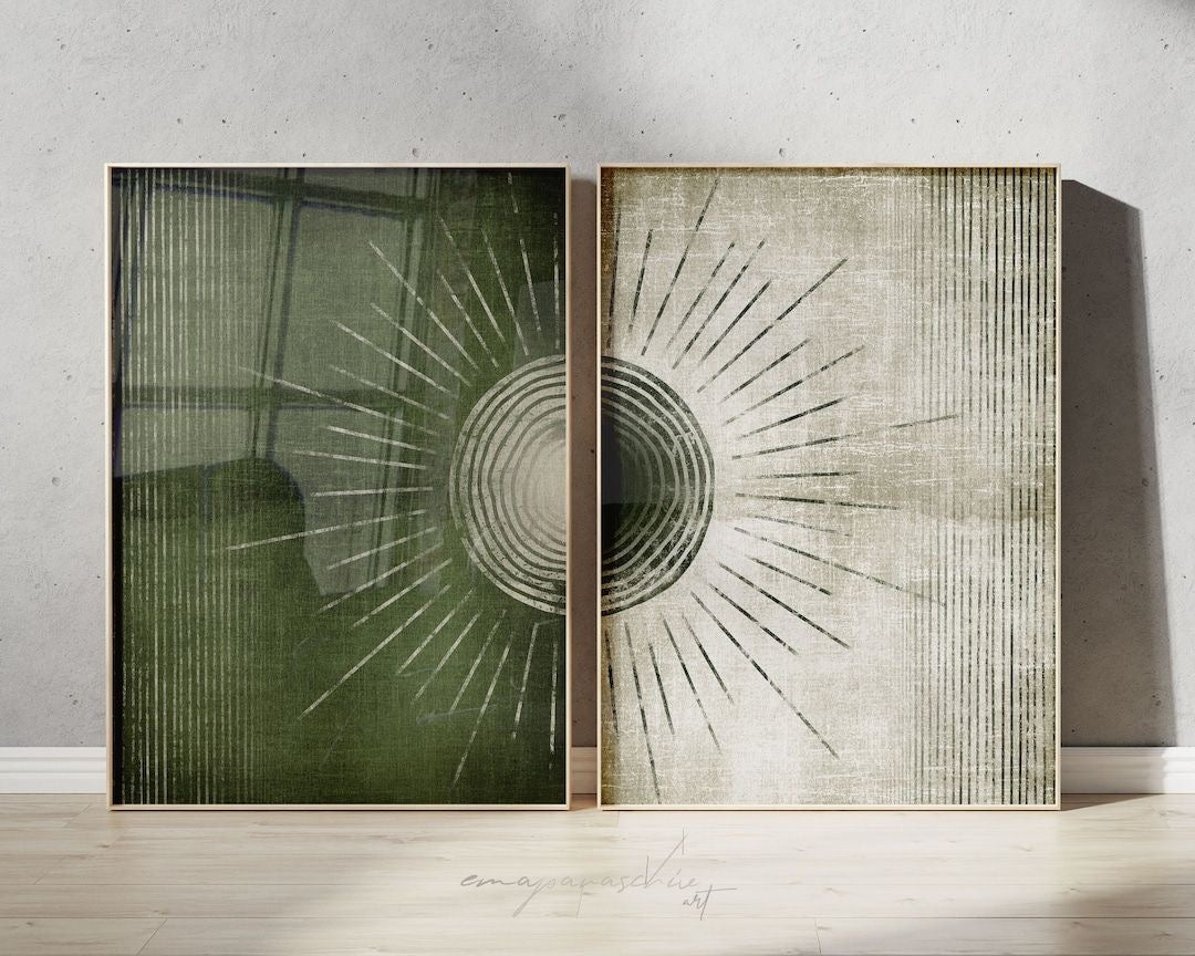 Boho Digital Green set of 2
