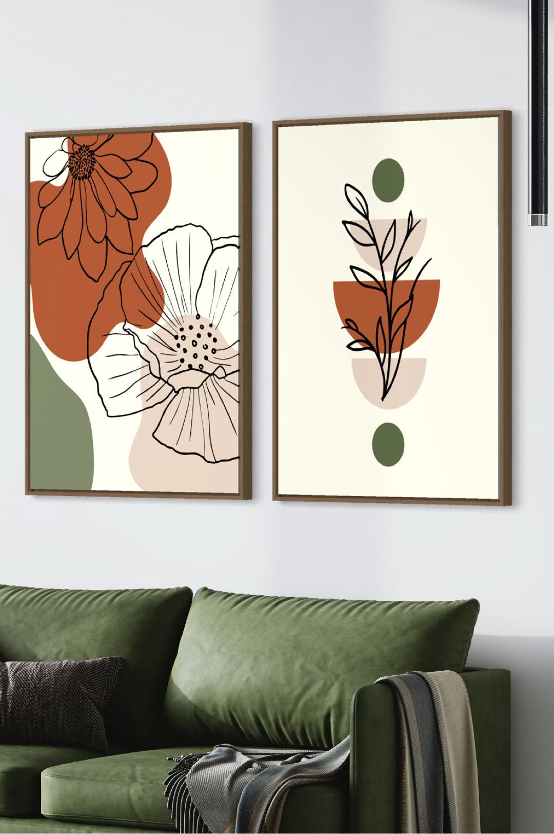 Boho Digital leaves set