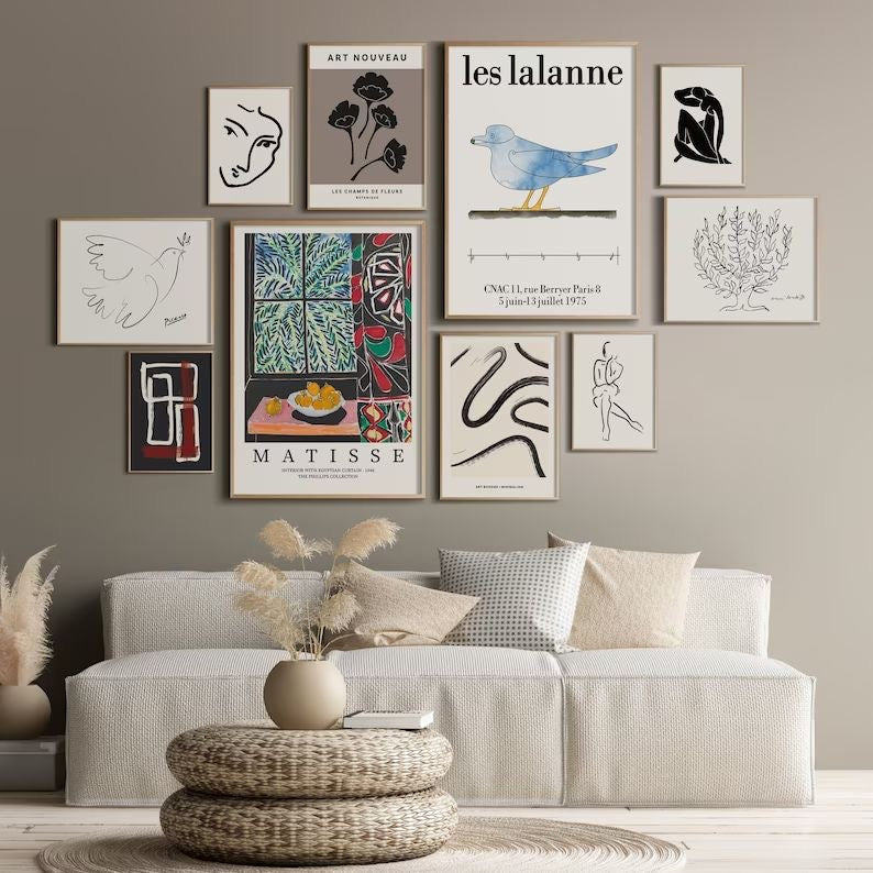 Eclectic Gallery Wall Art set