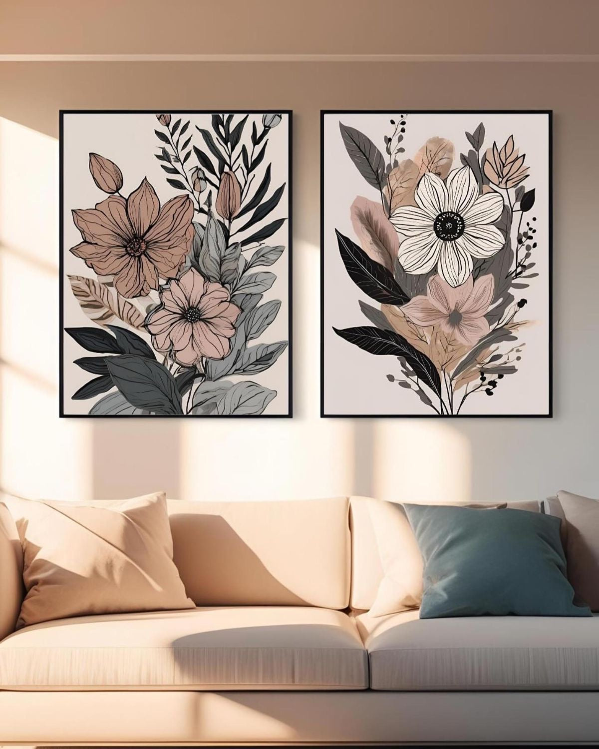 Boho Floral set of 2