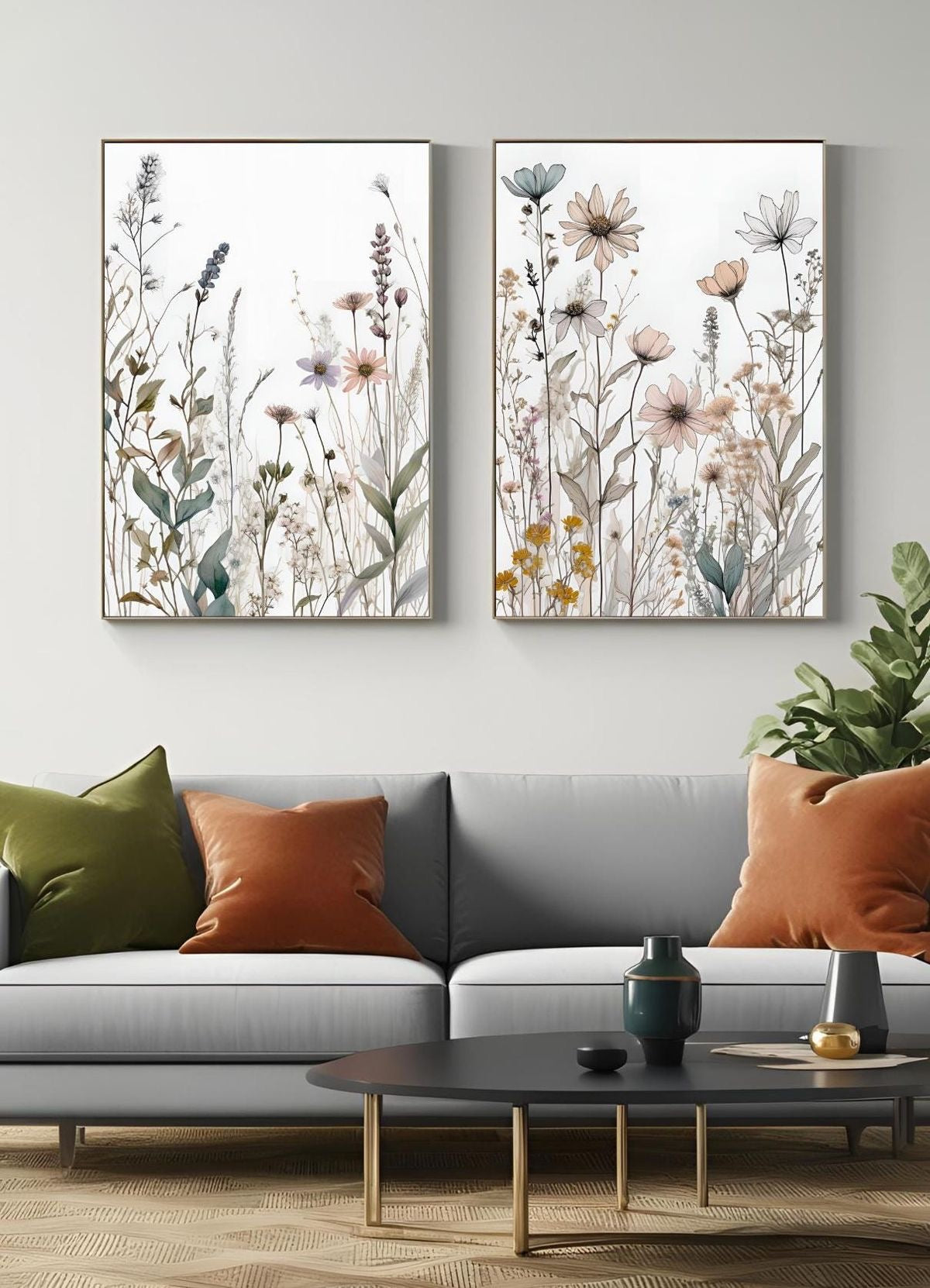 Boho Floral set of 2